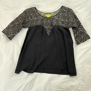 Catherine Malandrino Clara Lace-top Blouse